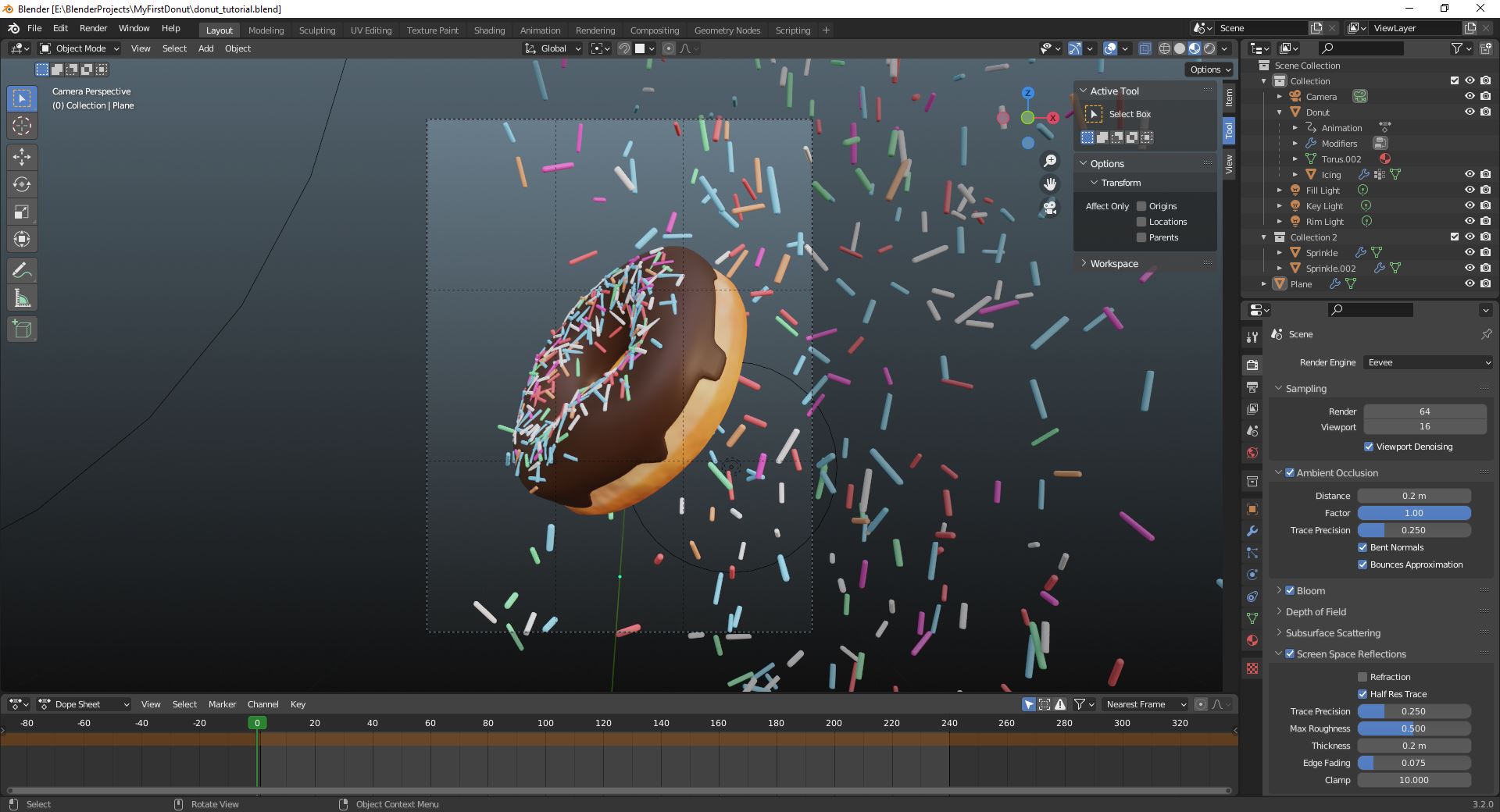 Blender donut results